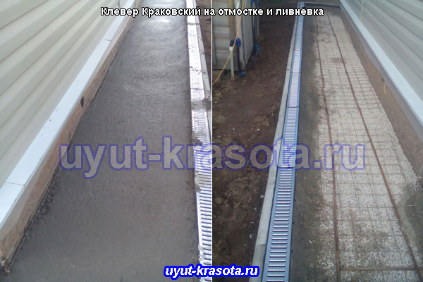 Пример укладки тротуарной плитки и установка ливнёвкив селе Боброво Ступинского района Московской области 