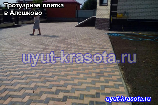 Тротуарная плитка в деревне Алёшково Ступинский район