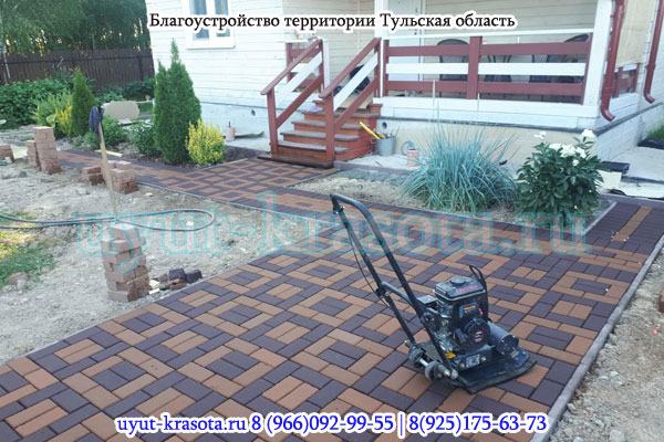 Примеры укладки тротуарной плитки Венёвский район Тульская область