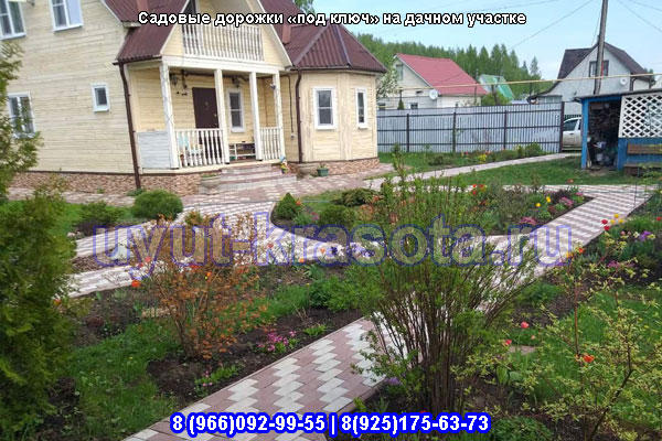 Примеры укладки тротуарной плитки в селе БессоновоСтупинский район Московская область
